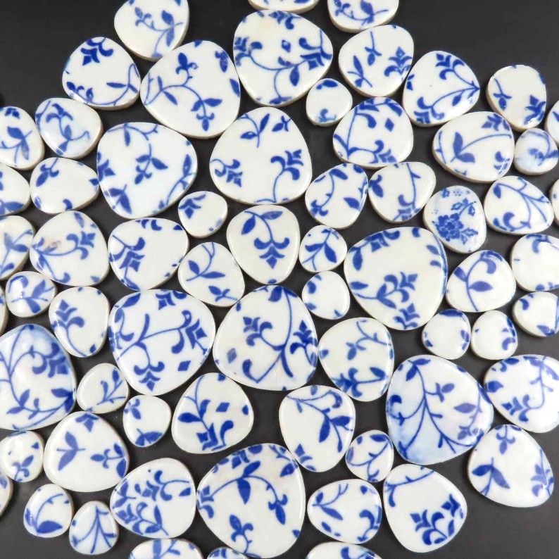 Kieselmosaik Blau Lockig (lose)
