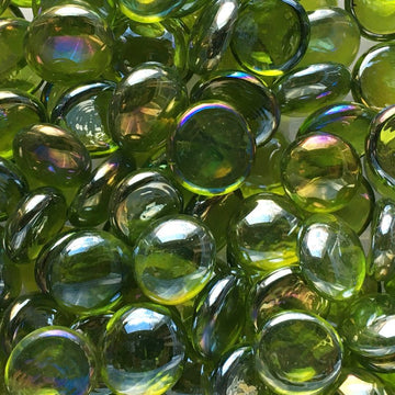 Verre Mosaique - glass mosaic -Glasmosaik-glasmozaïek-Glasdruppels 16-20mm Diamantkiwi - mosaicshop
