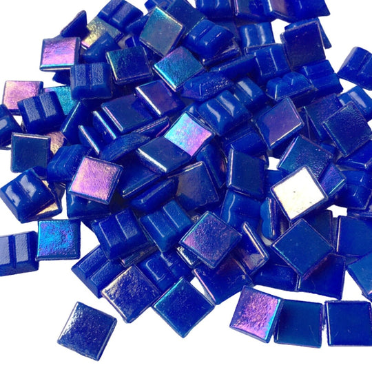 Iridescent Glass Mosaic 10mm  Sapphire Blue