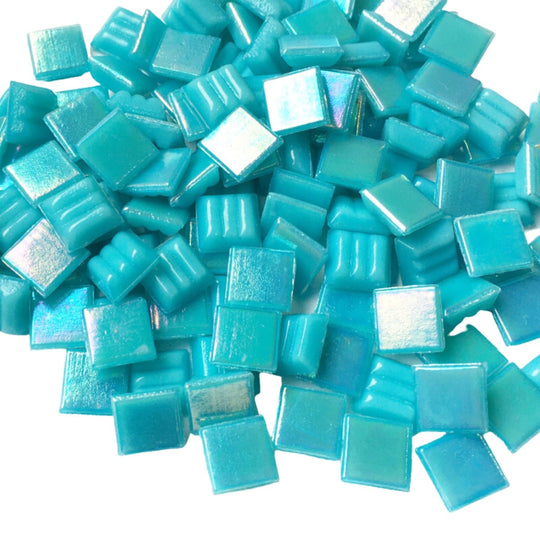 Iridescent Glass Mosaic 10mm  Sea
