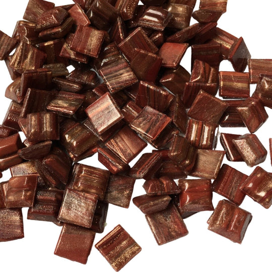 Glasmozaiek met Goud Dooradert 10mm Granaat