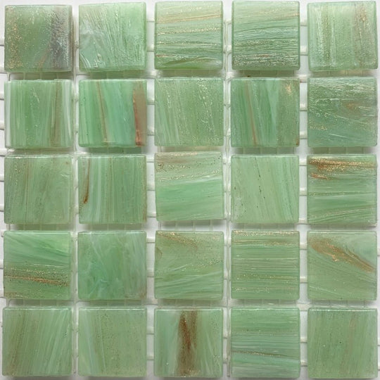 Glasmozaiek met Goud Dooradert 20mm Varen