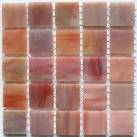 Glasmozaiek Tiffany Glacier 20mm Koraal