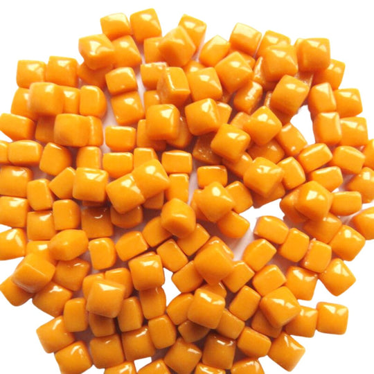 Micro Glass Cubes 4,8mm  Orange