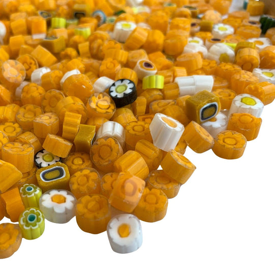 Millefiori Donkergeelmix