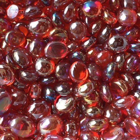 Mini Glass Nuggets 9-13mm  Red Diamond
