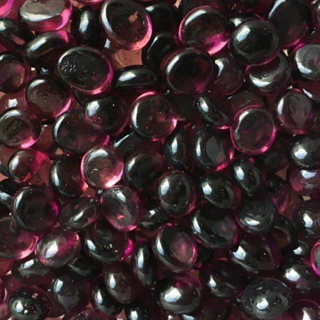 Mini Glass Nuggets 9-13mm Plum Crystal