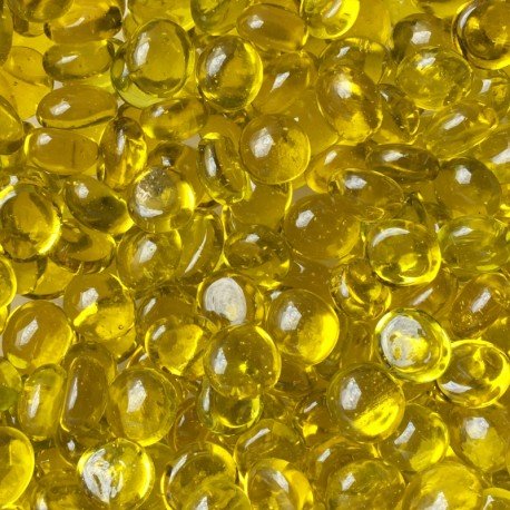 Glasnuggets 9-13mm  Kristallgelb