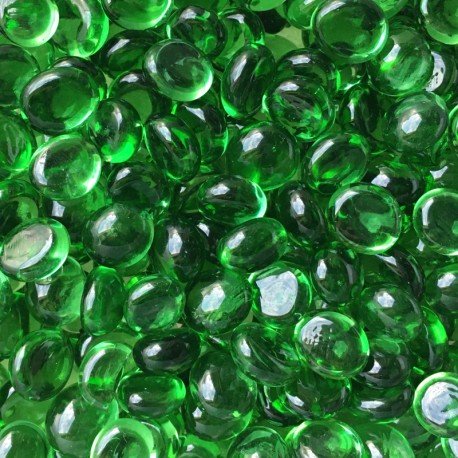 Mini Glass Nuggets 9-13mm  Green Crystal