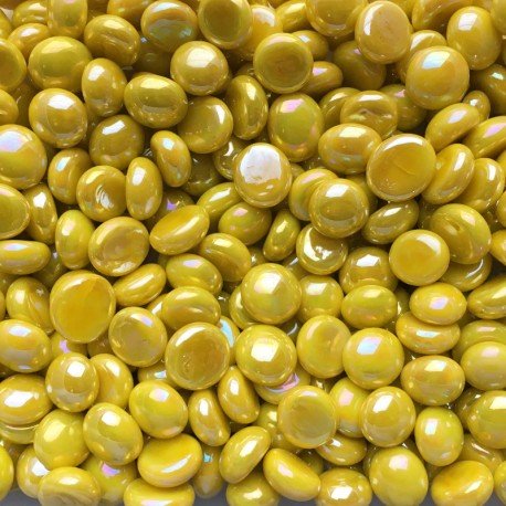 Mini Glass Nuggets 9-13mm  Opal Yellow