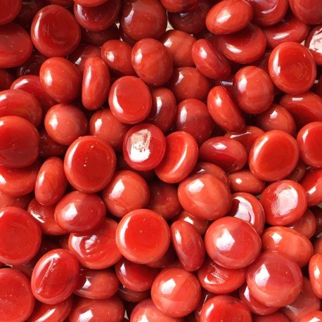 Mini Glass Nuggets 9-13mm  Red