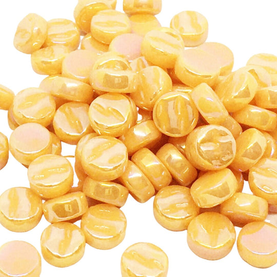 Dots Pearlised 8mm   Opal Orange