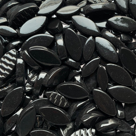 Ottoman Bloemblaadjes Zwart