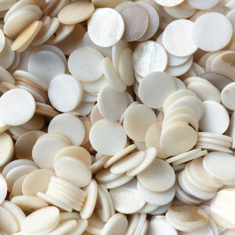 Perlmutt Natur Rund 15mm