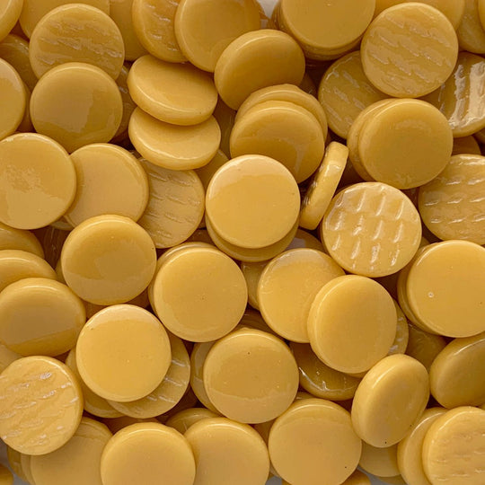 Ronde Glastegel 18mm Opaalamber