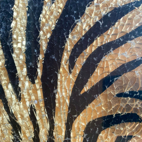 Safety Glas  Gold-Schwarz Zebra