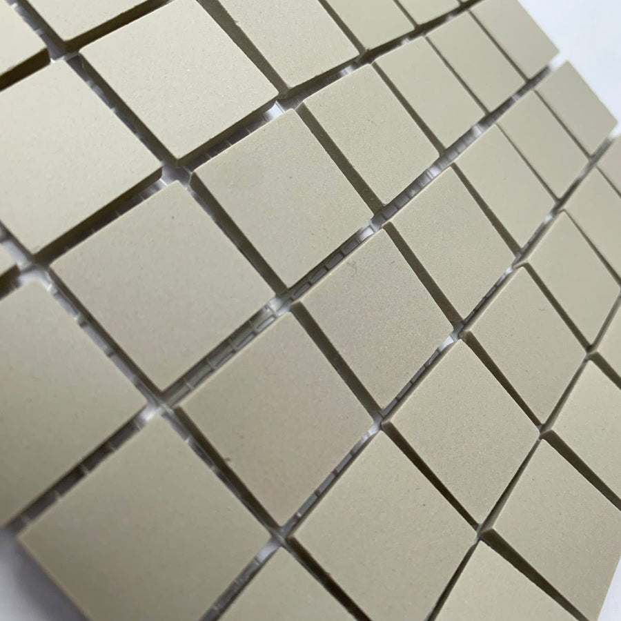 Winckelmans Perle – matte mozaïektegels van 20x20 mm op gaas