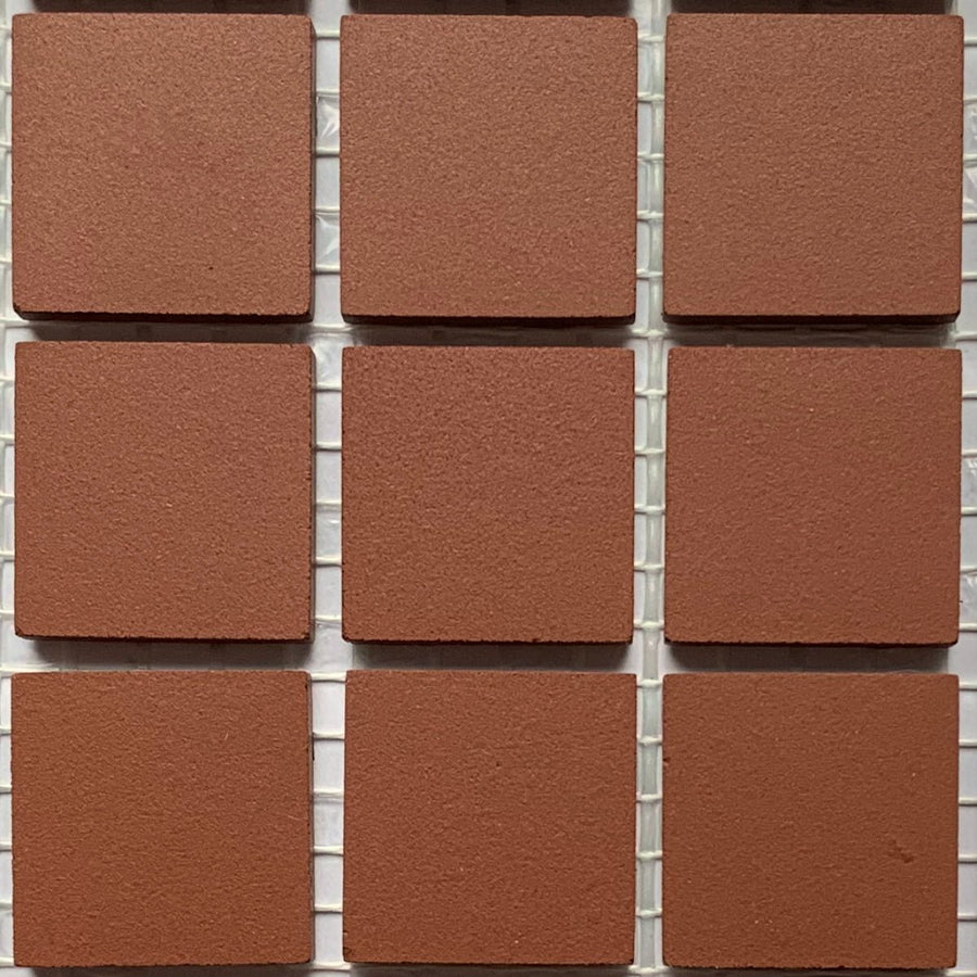 Winckelmans Rouge – matt 20x20 mm mosaic tiles on mesh